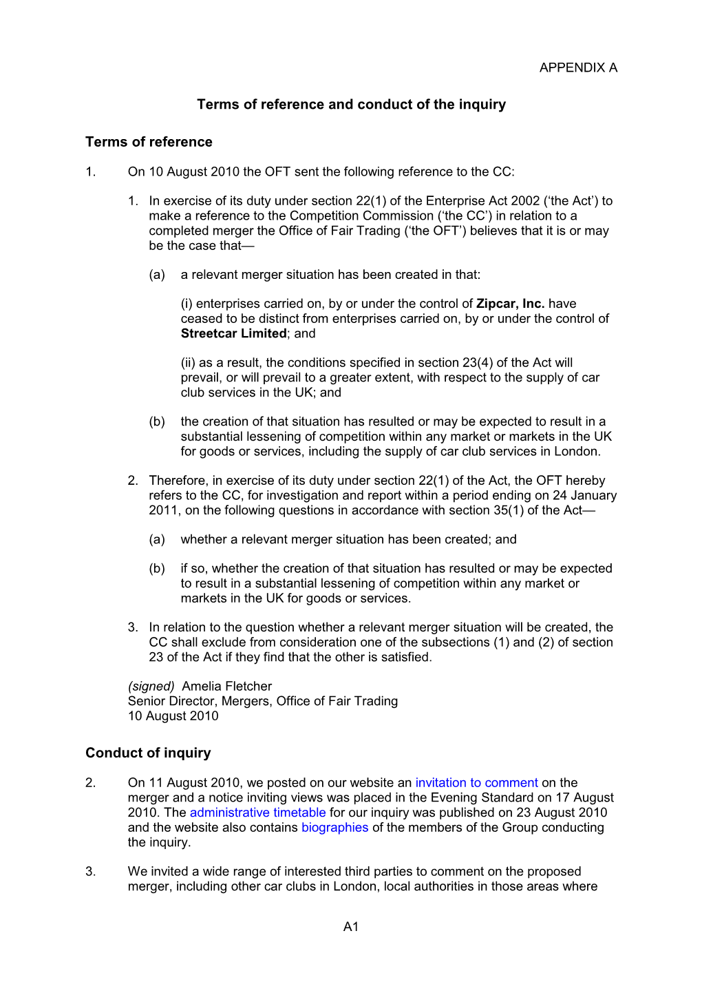 Zipcar/Streetcar Final Report Appendices