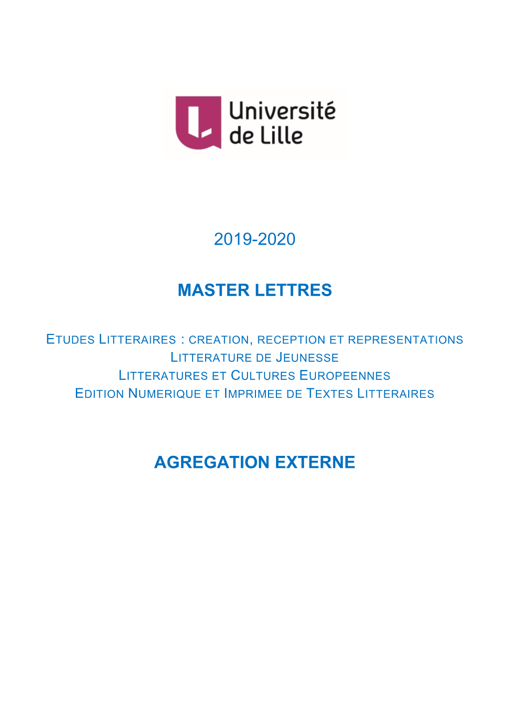 Master Arts, Lettres, Langues Et Communication