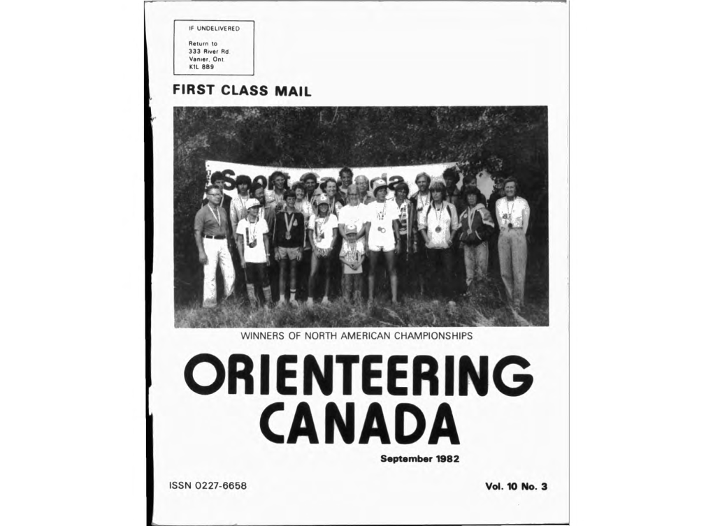 ORIENTEERING CANADA September 1982