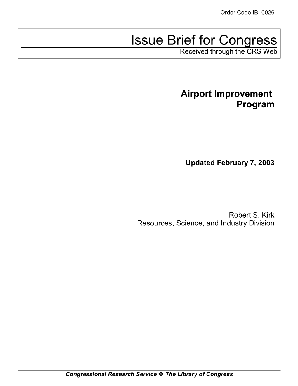 Airport Improvement Program