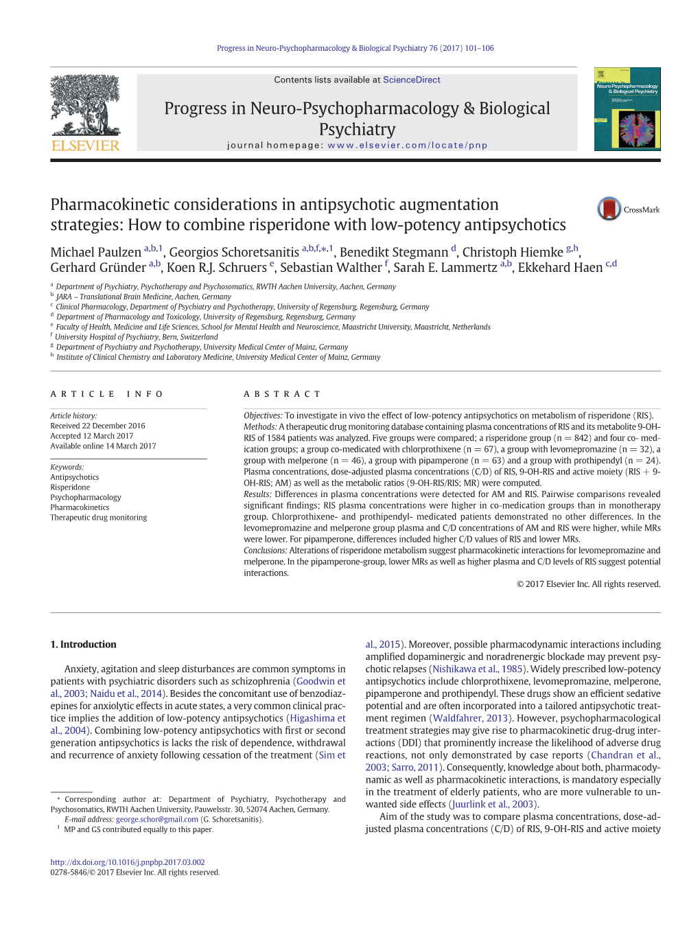 Pharmacokinetic Considerations in Antipsychotic Augmentation Strategies: How to Combine Risperidone with Low-Potency Antipsychotics