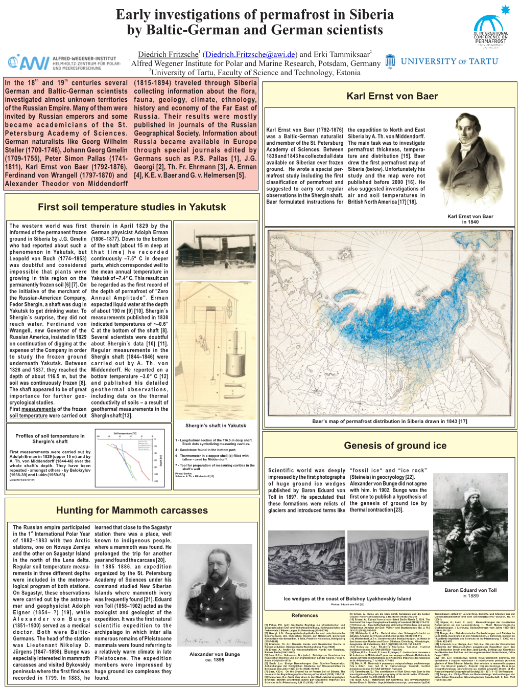 Karl Ernst Von Baer Genesis of Ground Ice First Soil Temperature Studies In