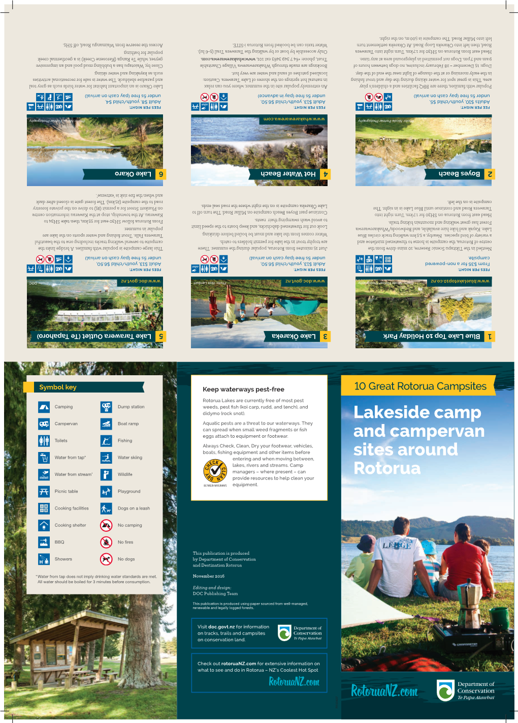 10 Great Rotorua Campsites Brochure