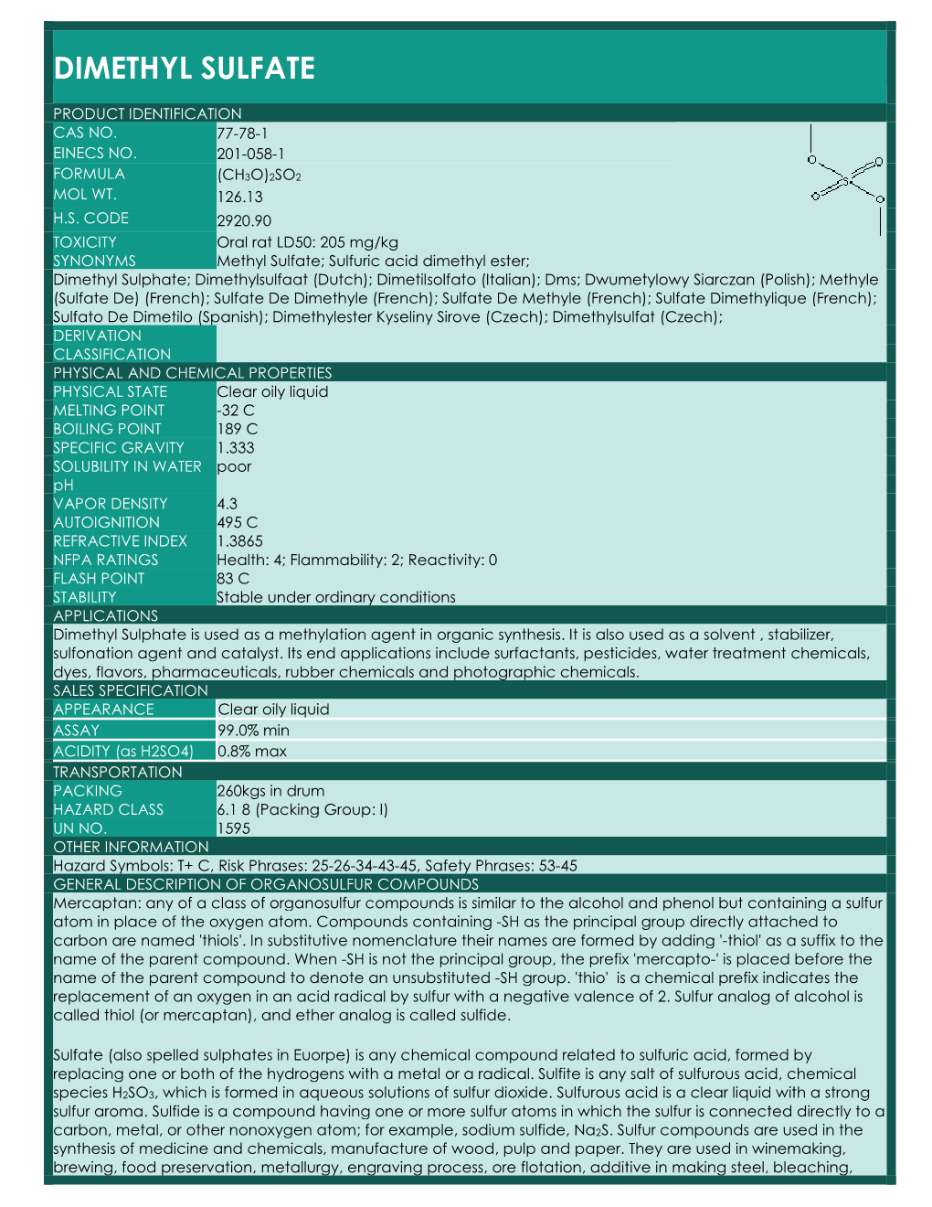 Dimethyl Sulfate