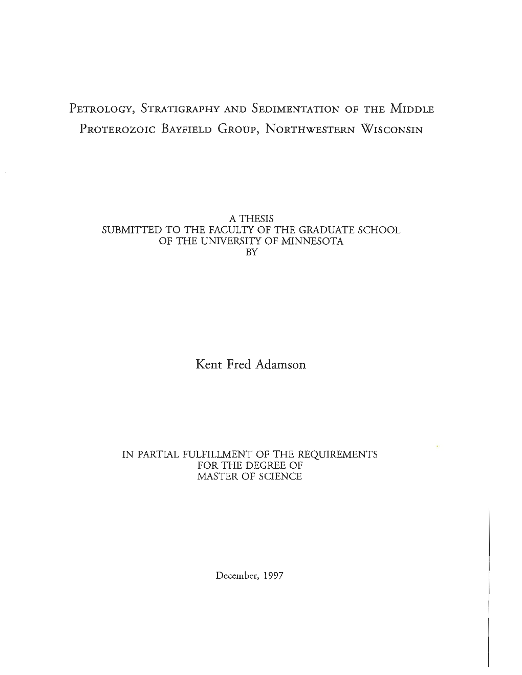 Petrology, Stratigraphy and Sedimentation of the Middle