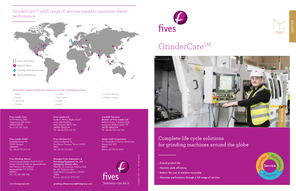 Grindercaresm, a Full Range of Services Aimed to Maximize Clients’ Performance SERVICE