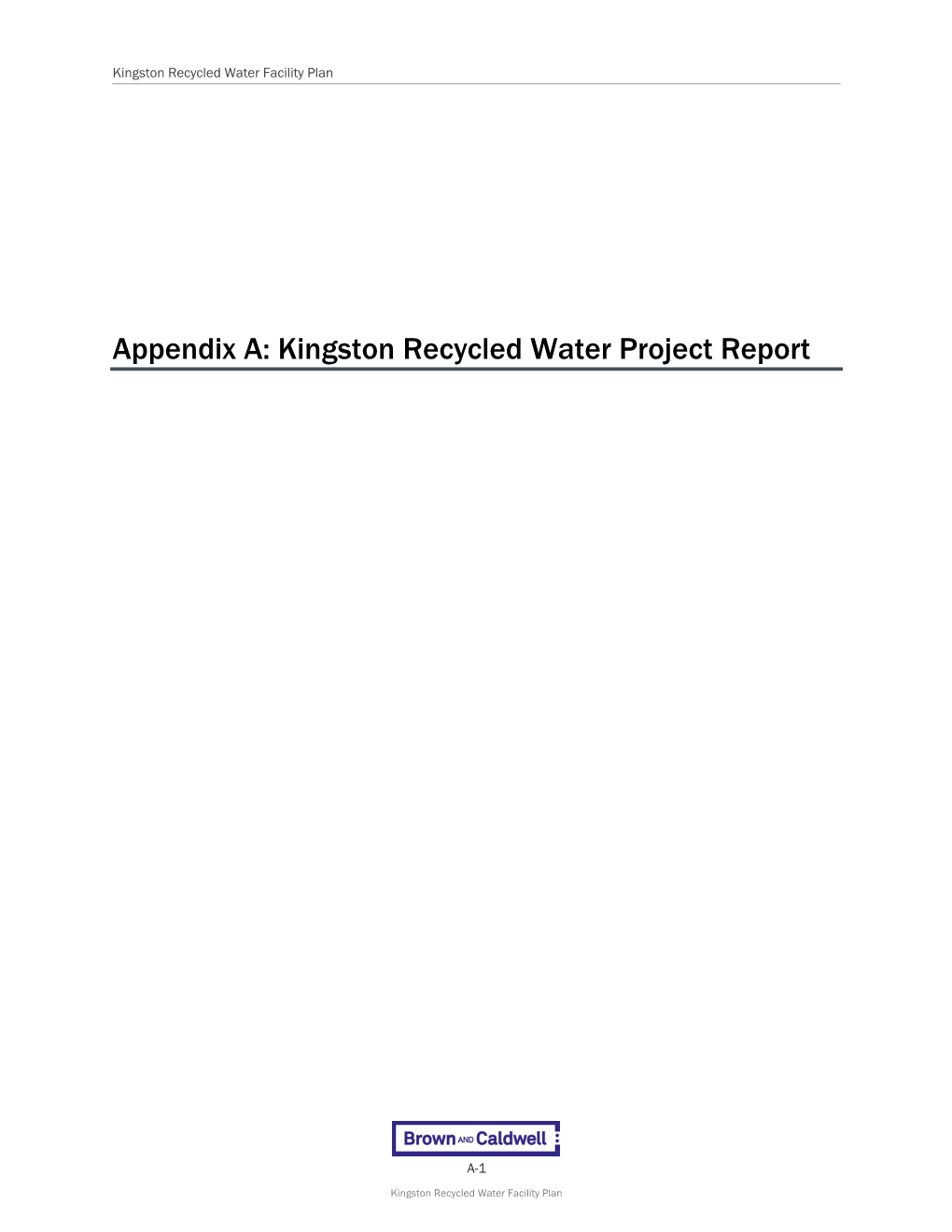 Kingston Recycled Water Project Report