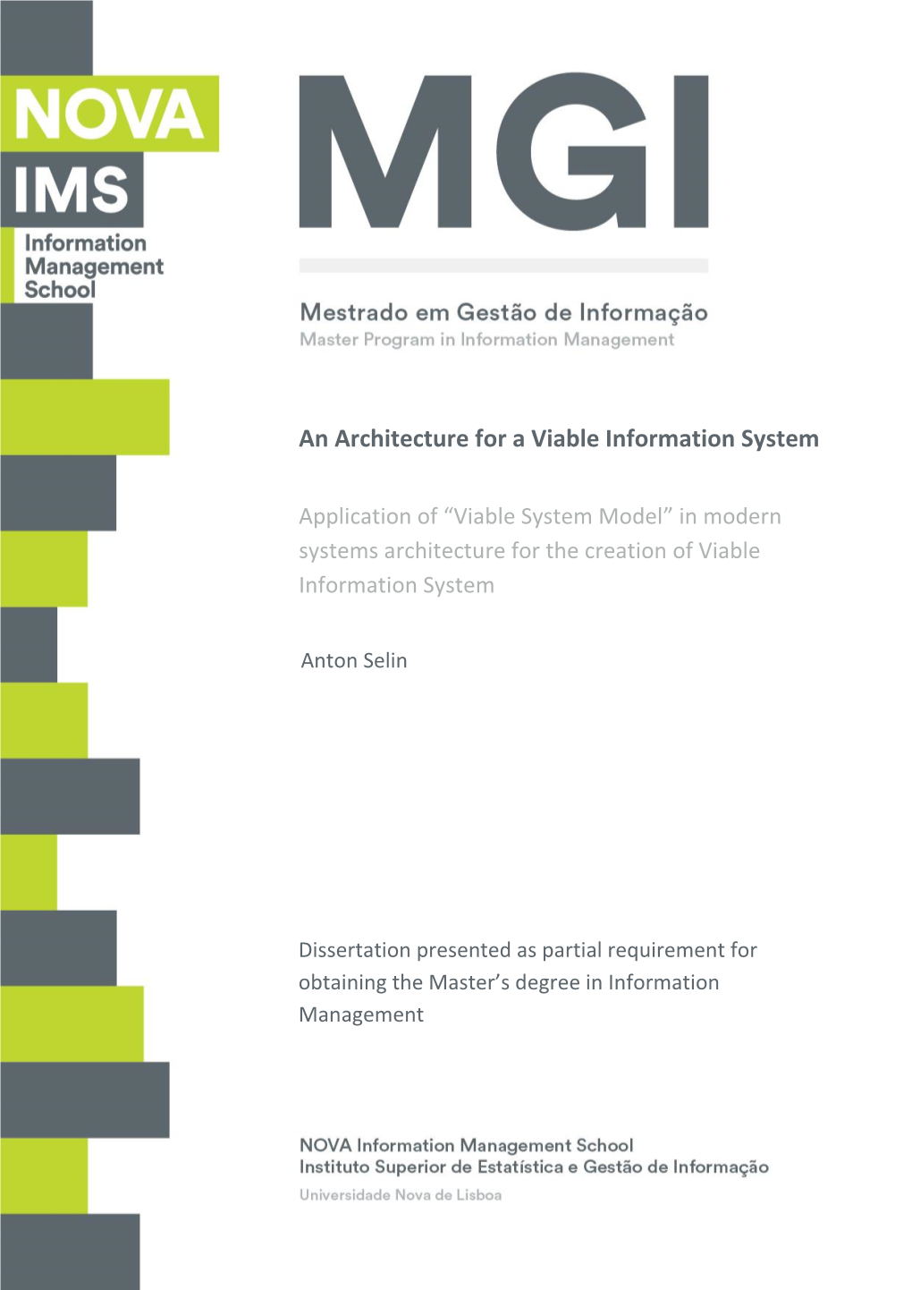 An Architecture for a Viable Information System