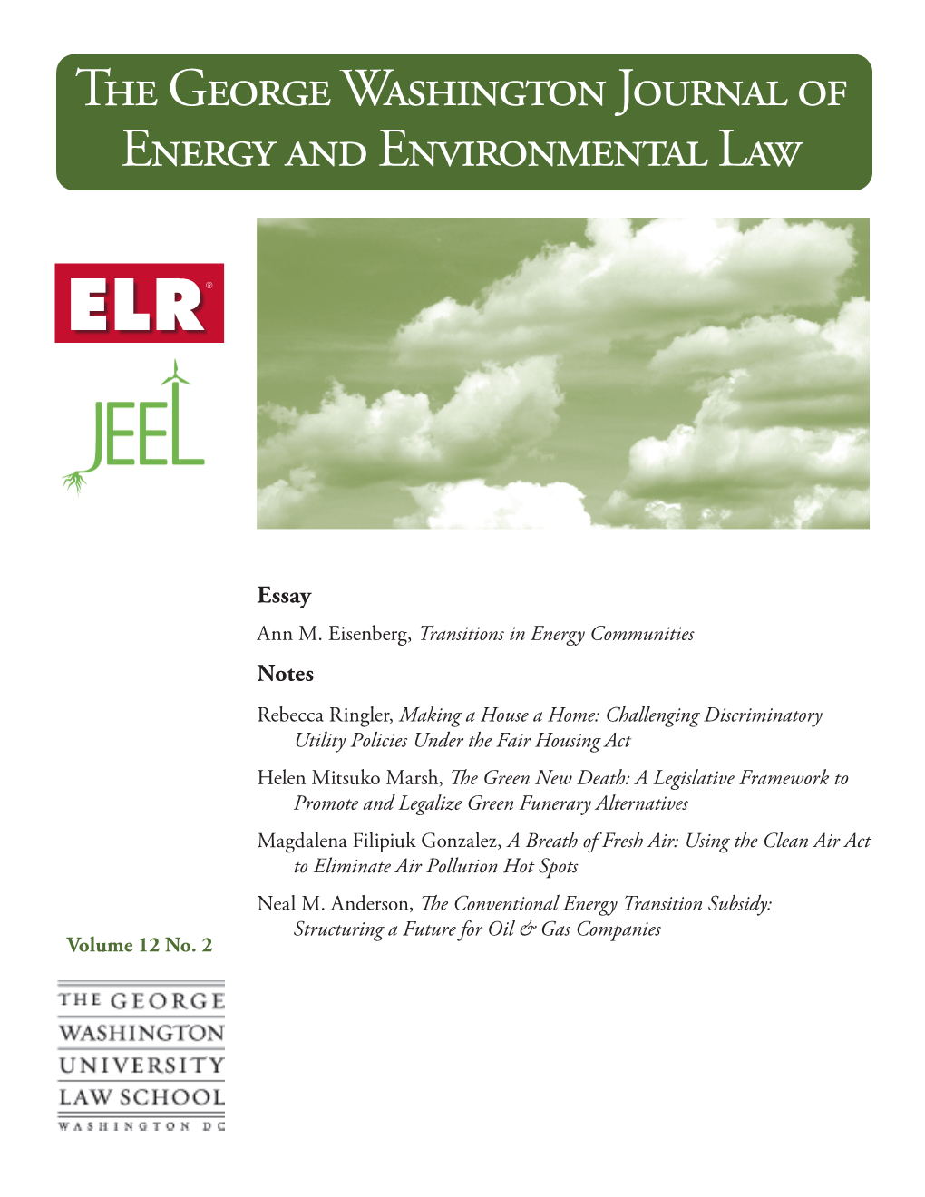 The George Washington Journal of Energy and Environmental Law