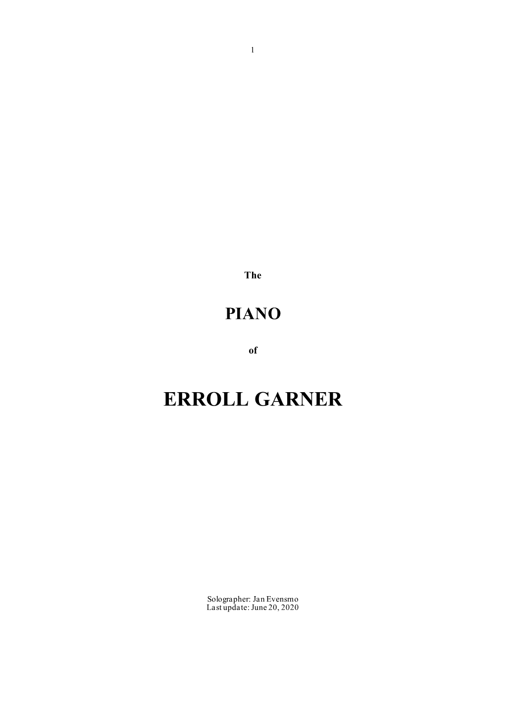 Erroll Garner