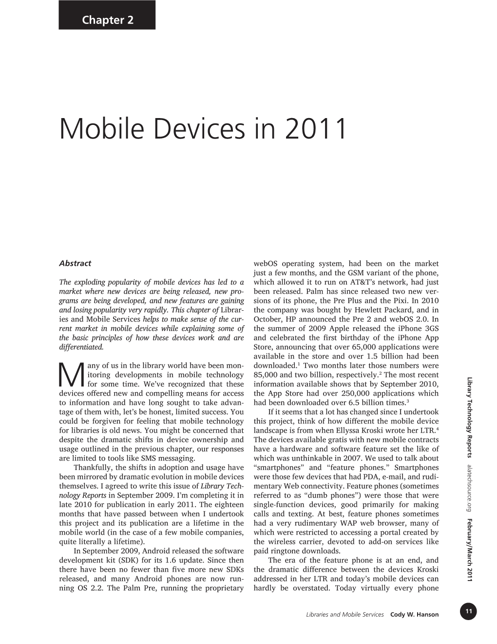 Mobile Devices in 2011