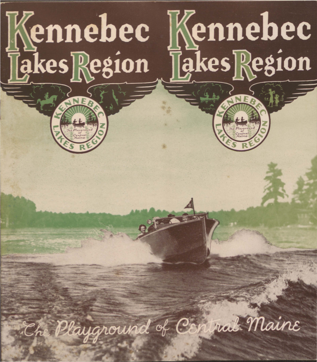 Kennebec Lakes Region the Playground of Central Maine 1939