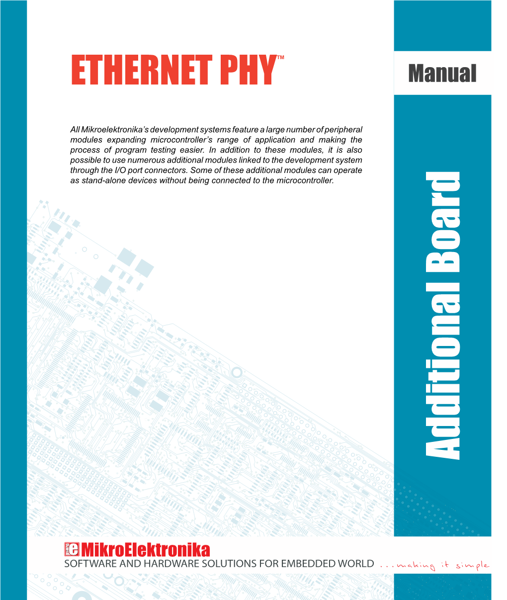 ETHERNET PHY Board User Manual