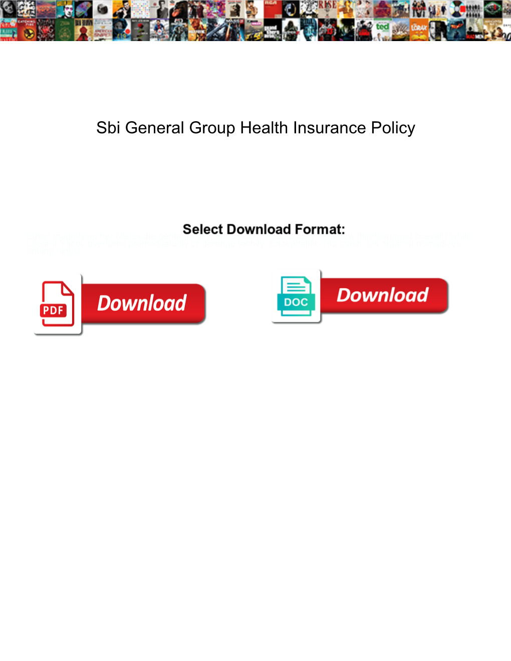 Sbi General Group Health Insurance Policy