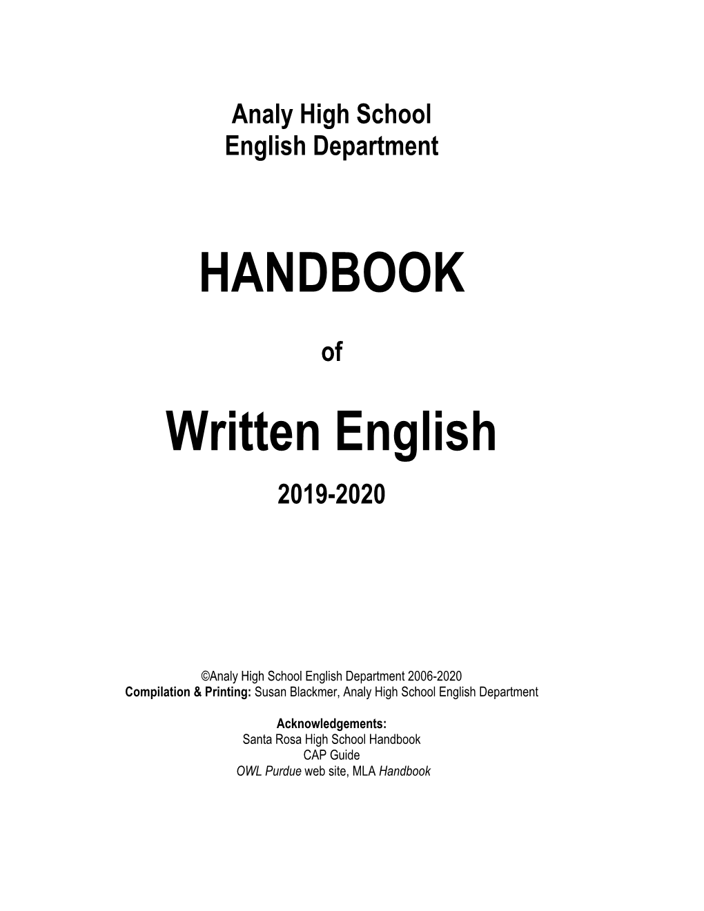 Handbook Revised 2019