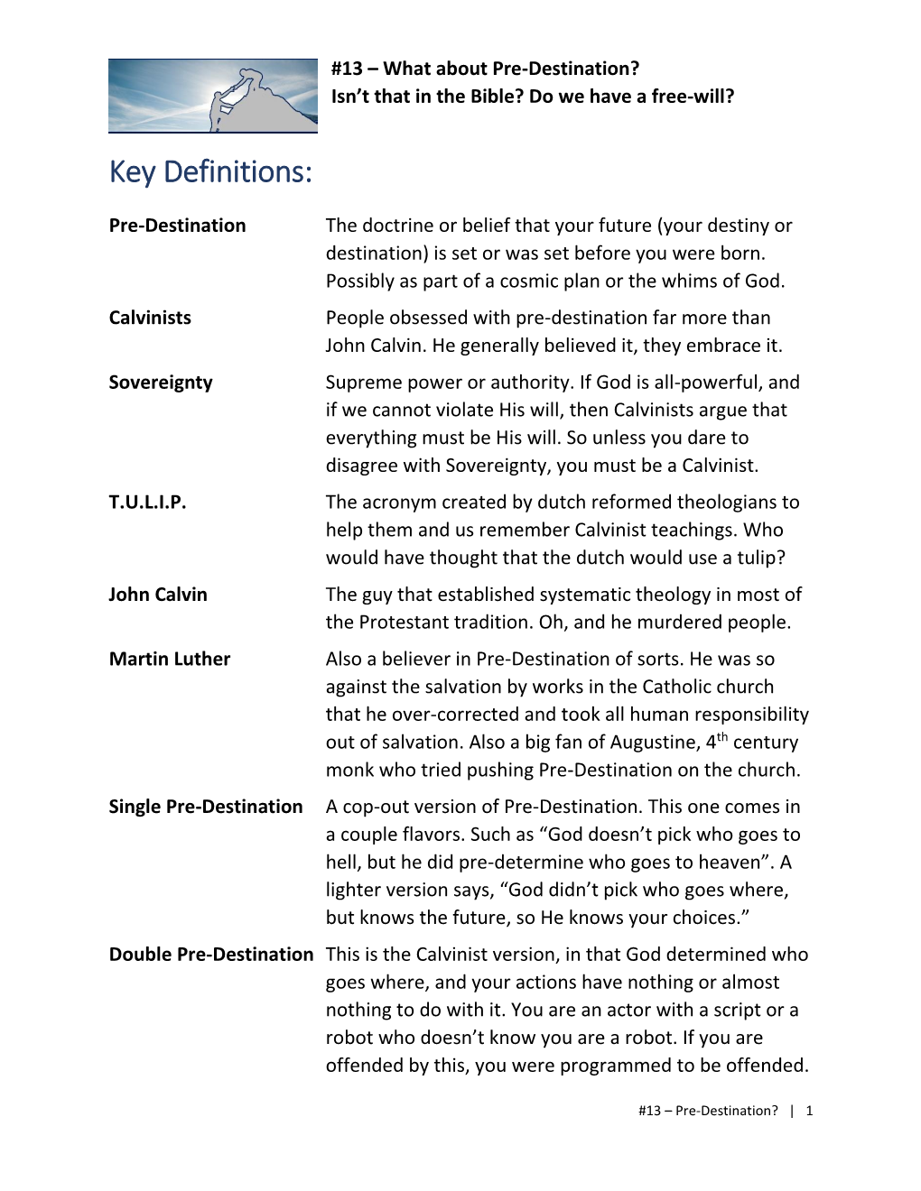 Key Definitions