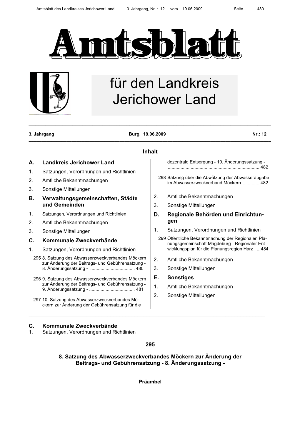 Für Den Landkreis Jerichower Land