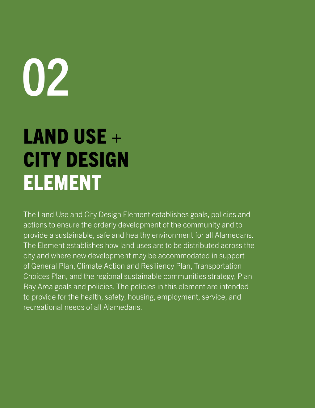 Land Use + City Design Element