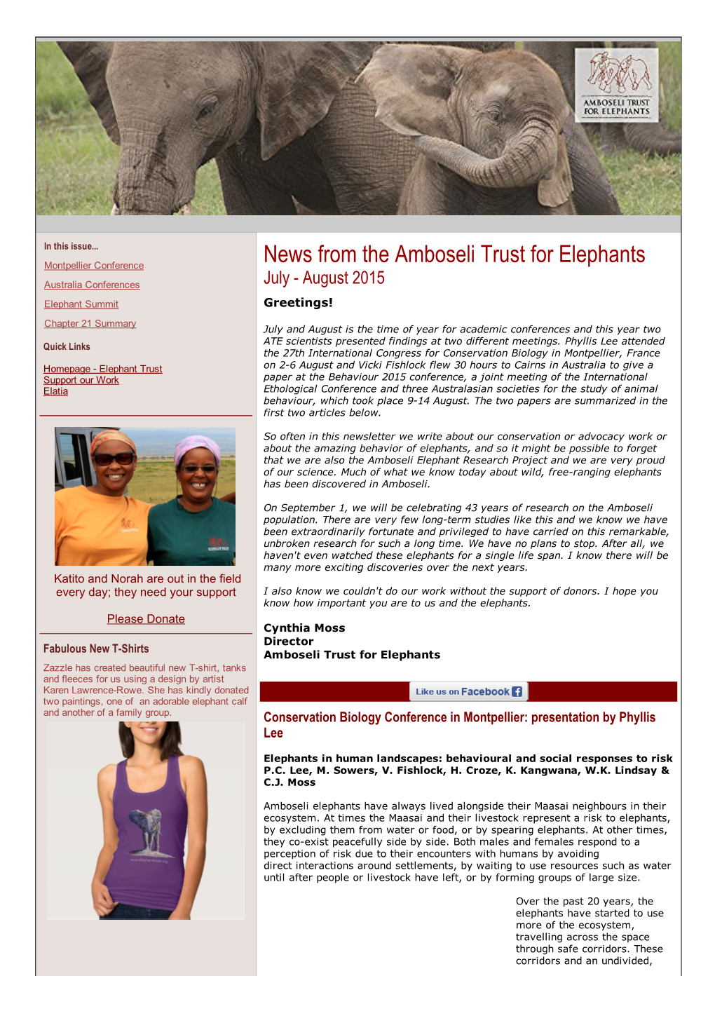 News from the Amboseli Trust for Elephants