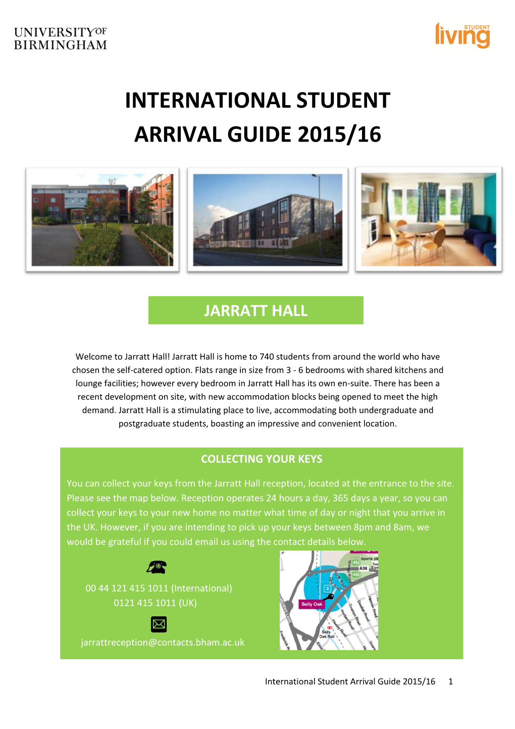 International Student Arrival Guide 2015/16