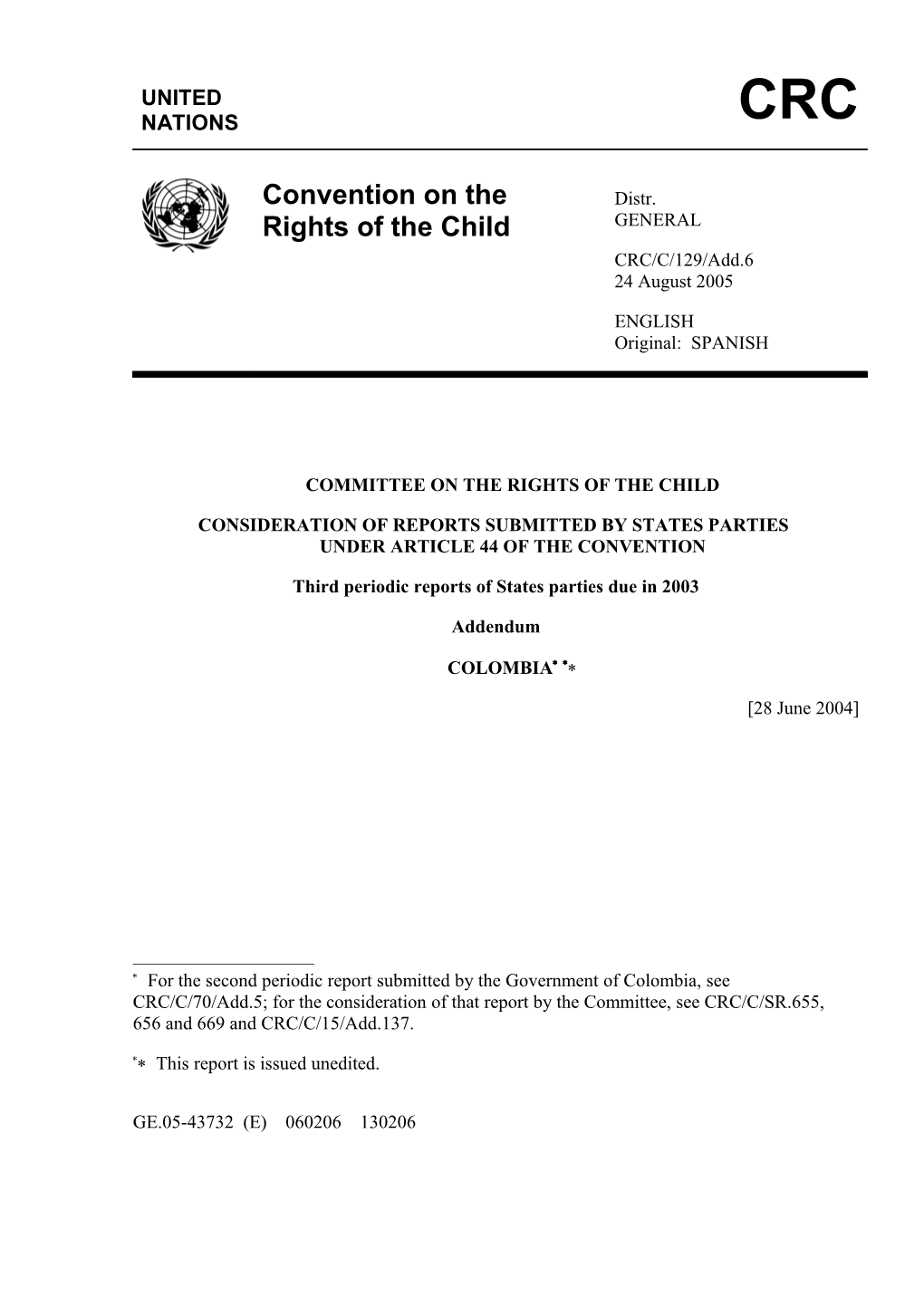 Committee on the Rights of the Child s18