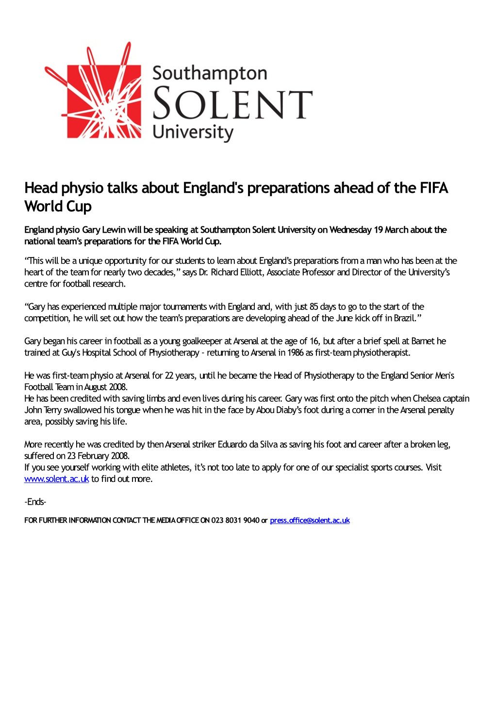Head Physio Talks About England's Preparations Ahead of the FIFA