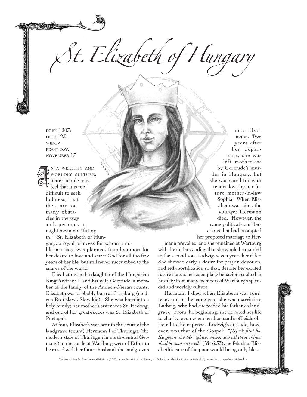 St. Elizabeth of Hungary ~ Page 2