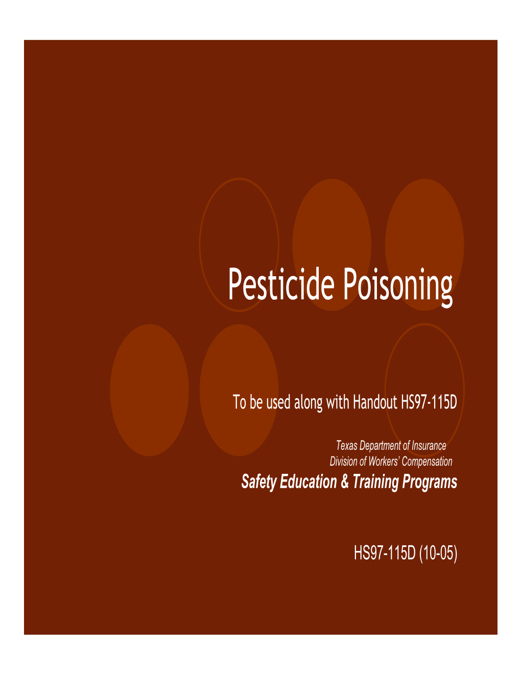 Pesticide Poisoning