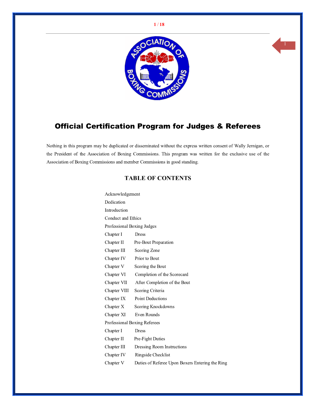 Official Certification Program for Judges & Referees