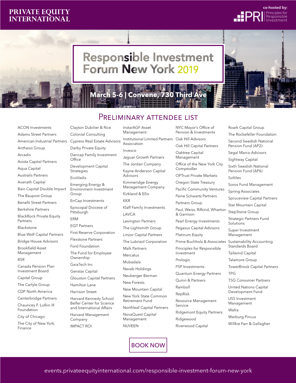 PEI Responsible Investment Forum New York 2019 Preliminary