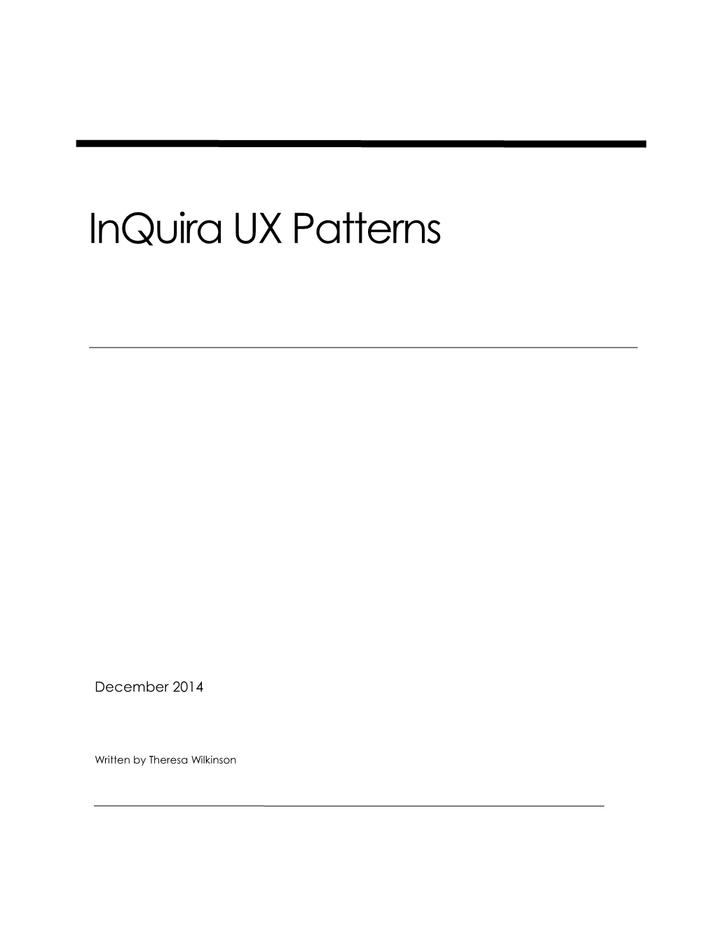 Inquira UX Patterns