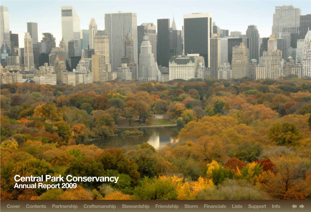 Central Park Conservancy Annual Report 2009