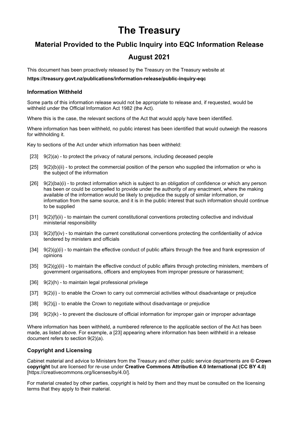 Treasury Report T2012/1959: Cabinet Paper Proposing Terms of Reference for the Review of the Earthquake Commission Act 1993