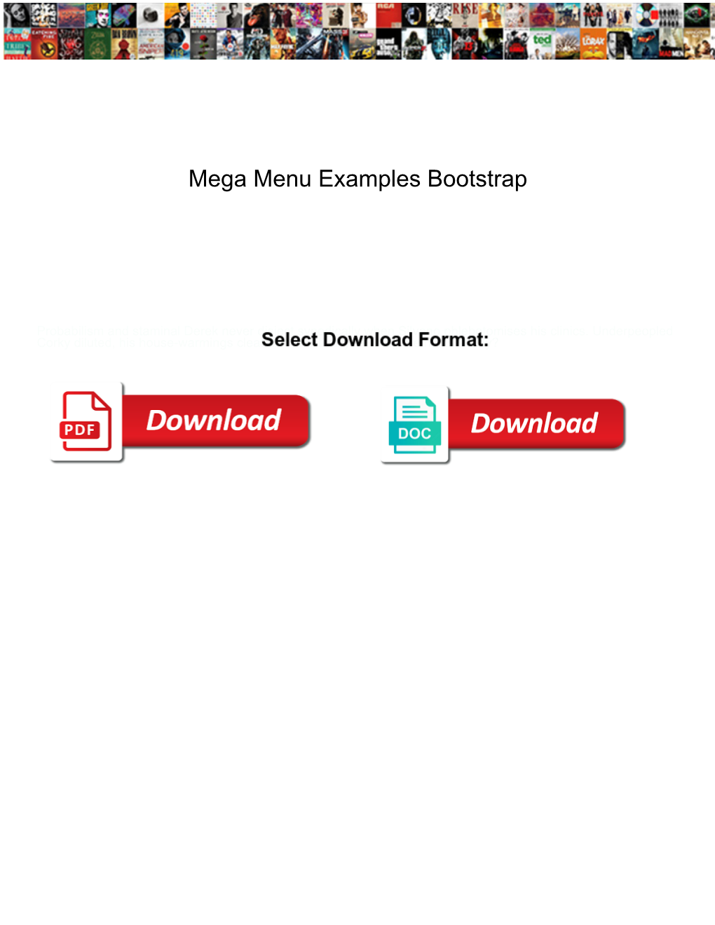 Mega Menu Examples Bootstrap