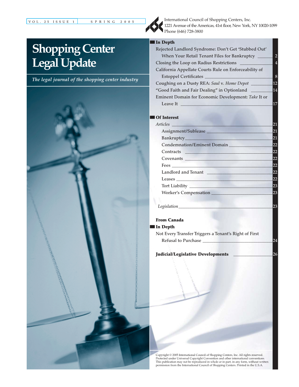 Shopping Center Legal Update