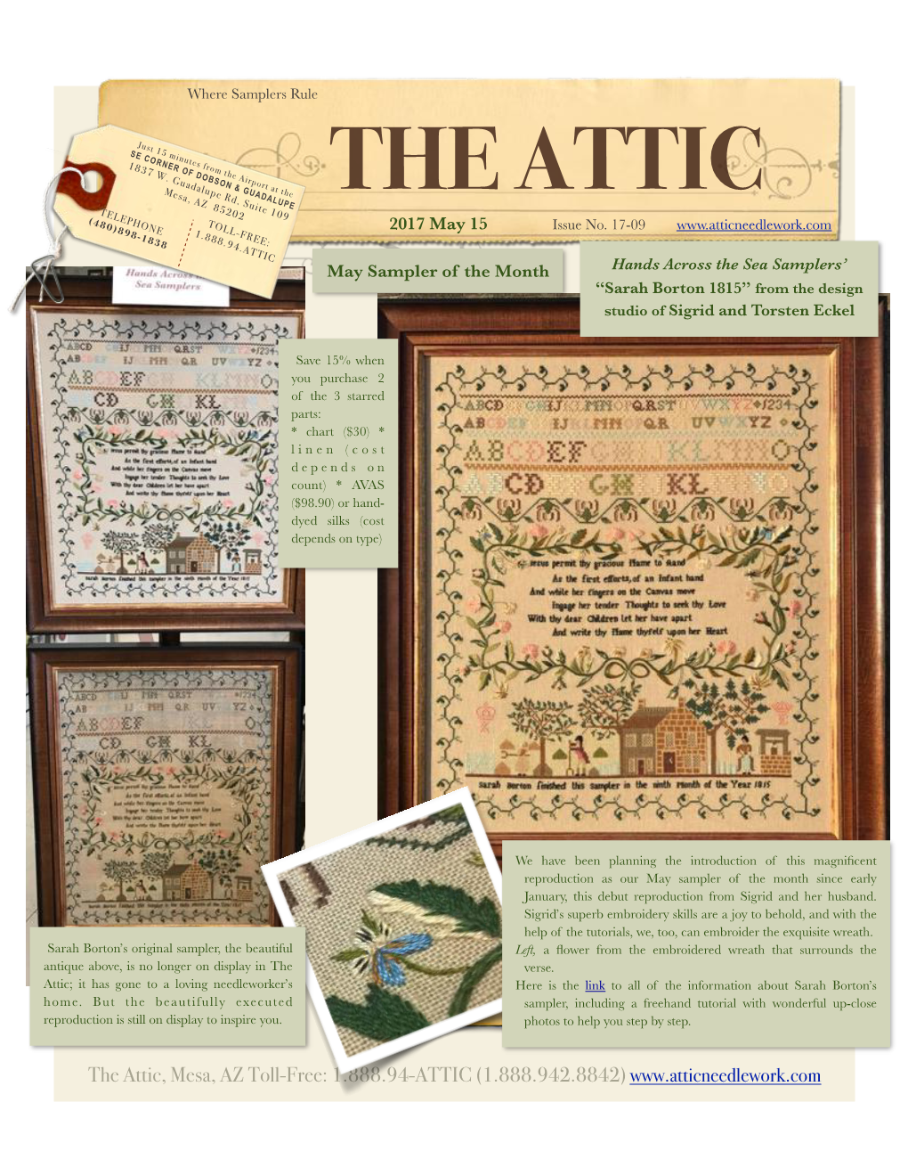 Attic Sampler Newsletter 05152017