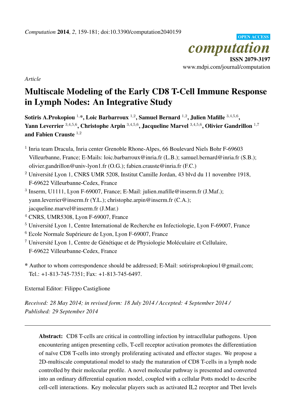 Multiscale Modeling of the Early CD8 T-Cell Immune Response in Lymph Nodes: an Integrative Study