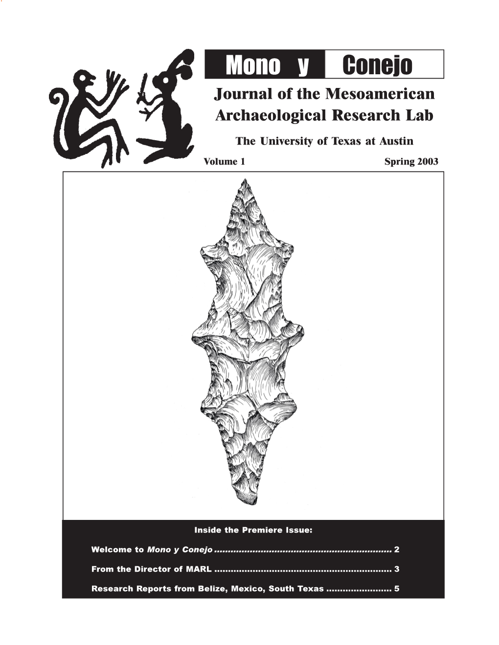 Mono Y Conejo Journal of the Mesoamerican Archaeological Research Lab