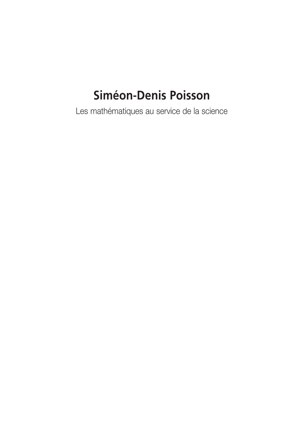 Siméon-Denis Poisson