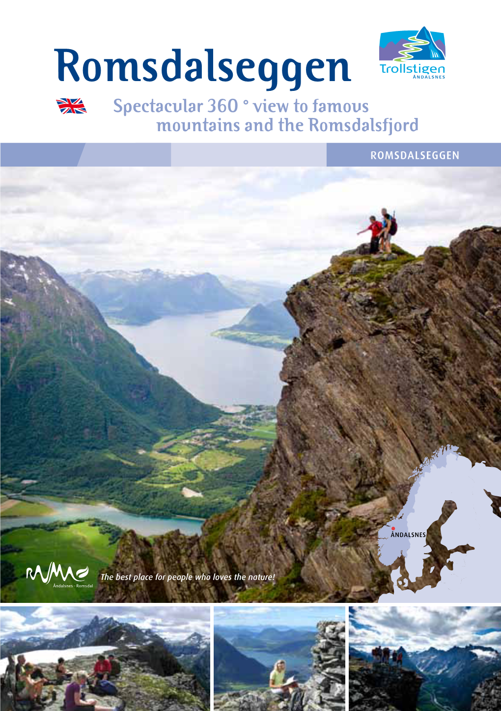 Romsdalseggen Spectacular 360 ° View to Famous Mountains and the Romsdalsfjord