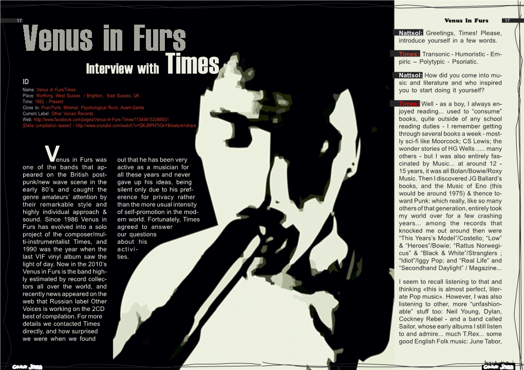 Interview with Times (Grave Jibes Magazine)