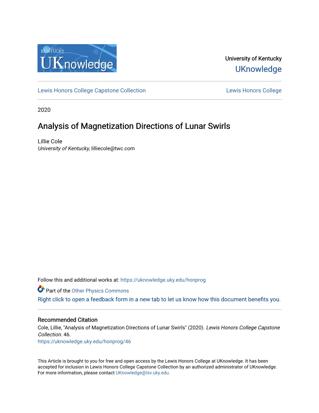 Analysis of Magnetization Directions of Lunar Swirls