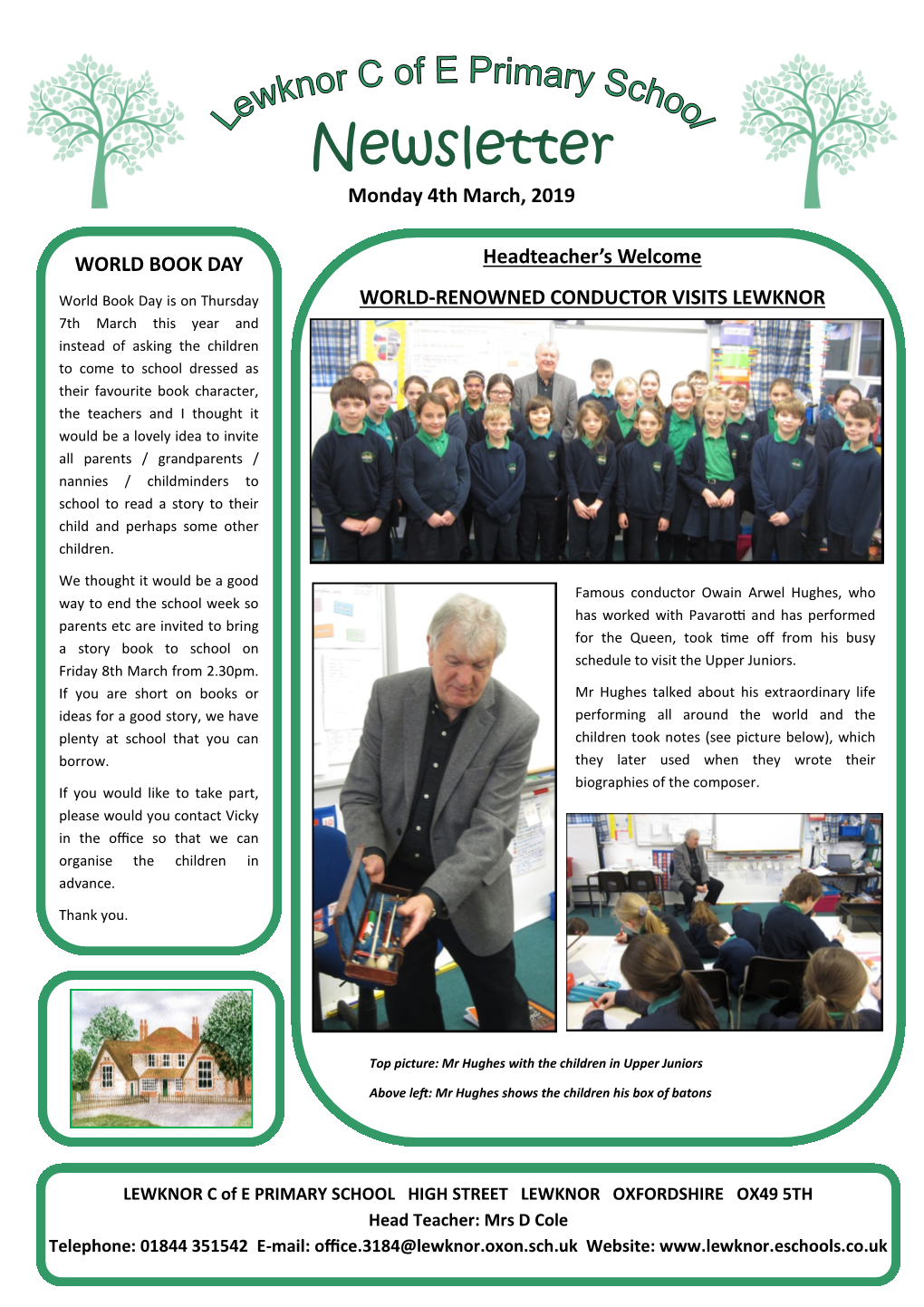 Newsletter Monday 4Th March, 2019