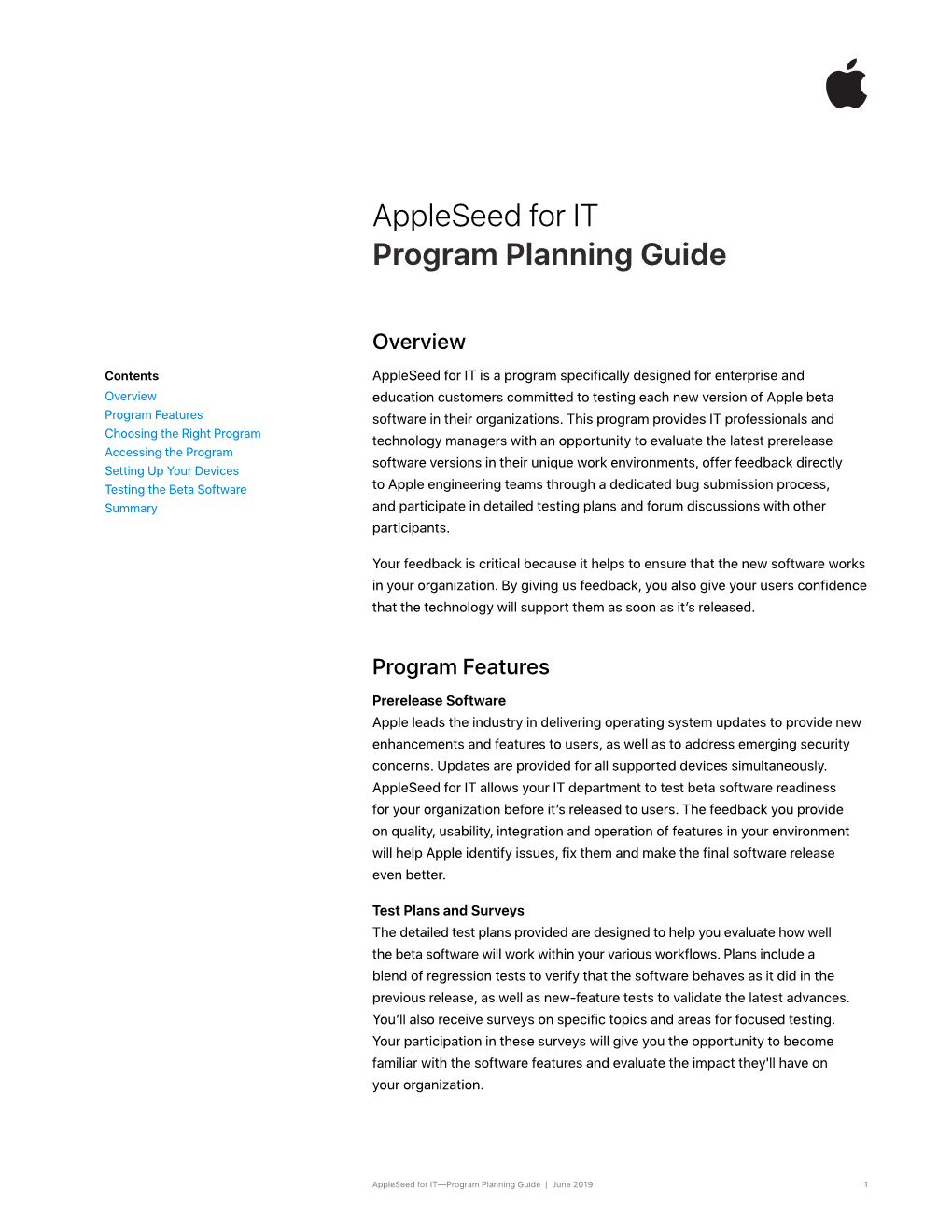 View the Appleseed for IT Program Planning Guide