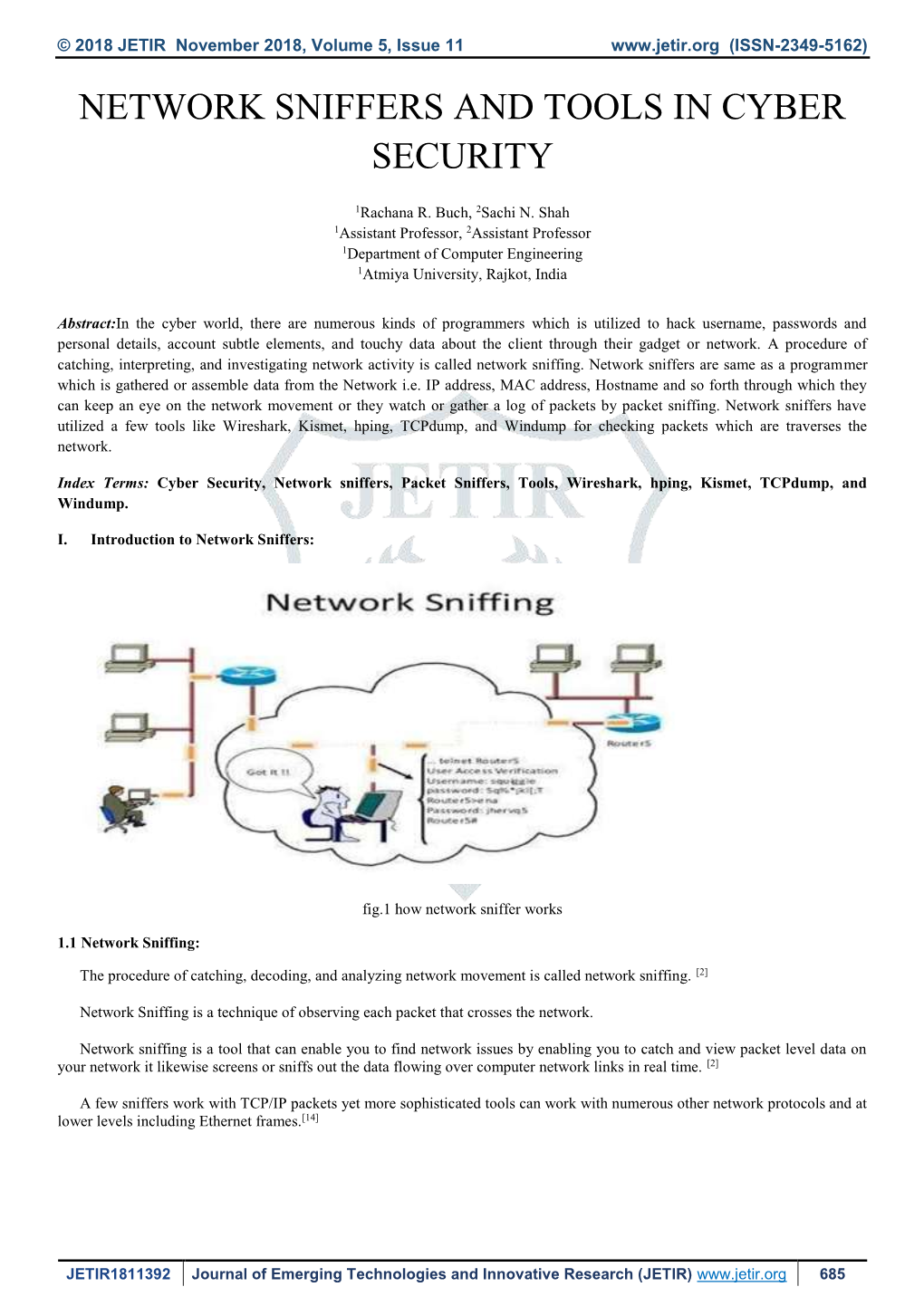 Network Sniffers and Tools in Cyber Security