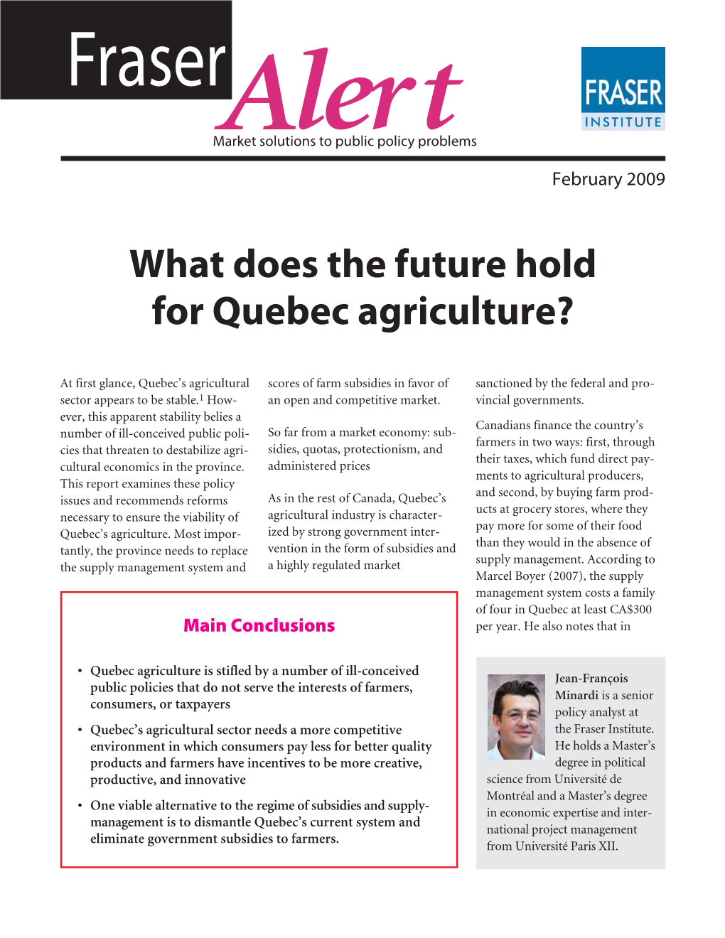 What Does the Future Hold for Quebec Agriculture?