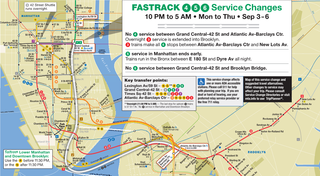 FASTRACK Q Service Changes N 4-5-6- T 1 0