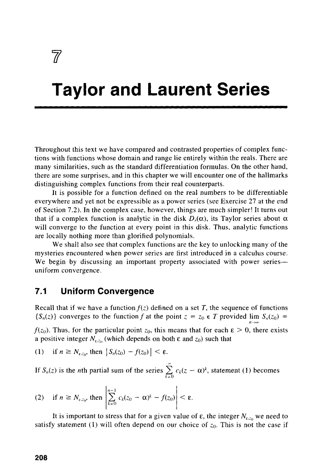 Taylor and Laurent Series