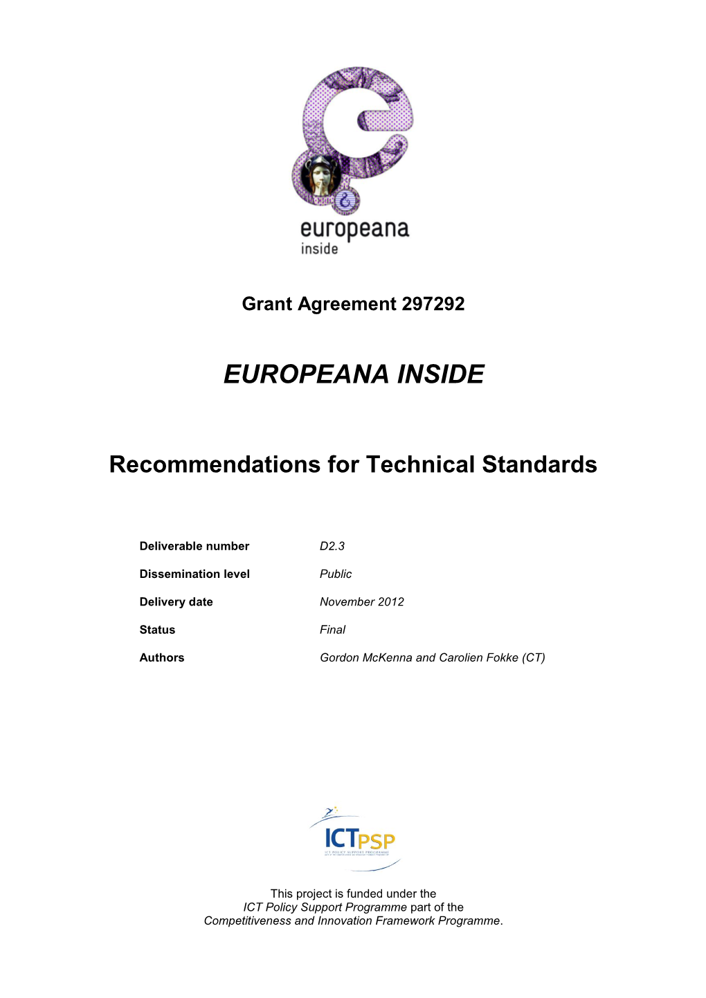 EMII-DCF WP03 Standards Landscape