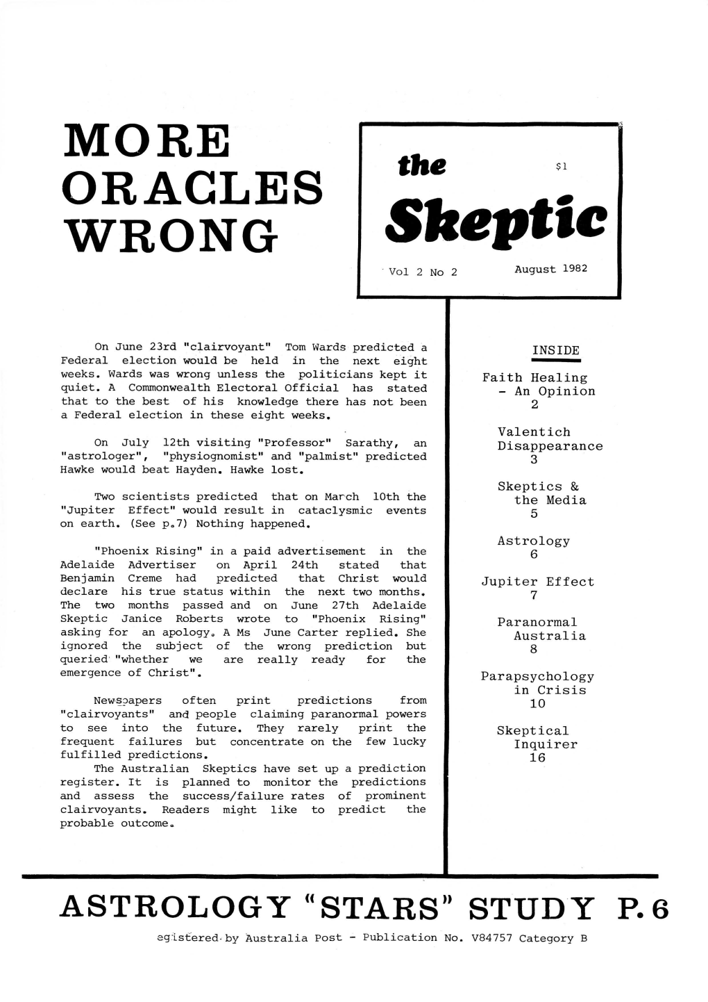 Slleptie · Vol 2 No 2 August 1982